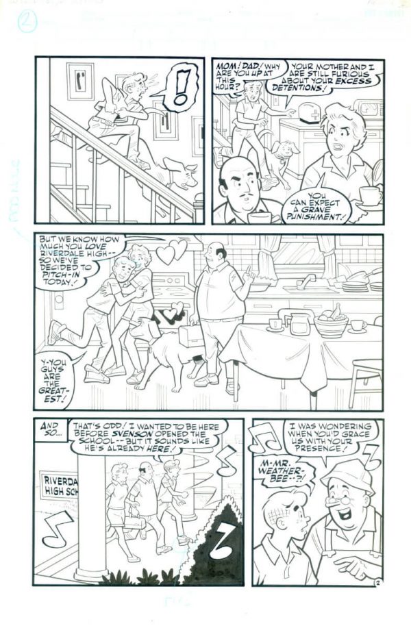 Archie Original Comic Art Rich Koslowski