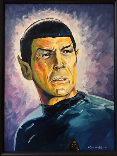 "Spock" Oil on Canvas. 18x24. NFS